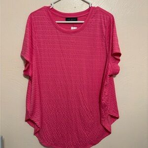 Lane Bryant Pink Short Sleeve Tee 18/20 NWT Textured Knit